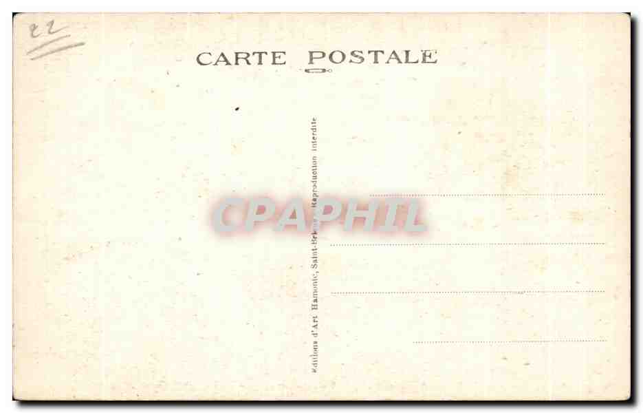 CPA Tregastel Vue generale de la Plage — Rückseite