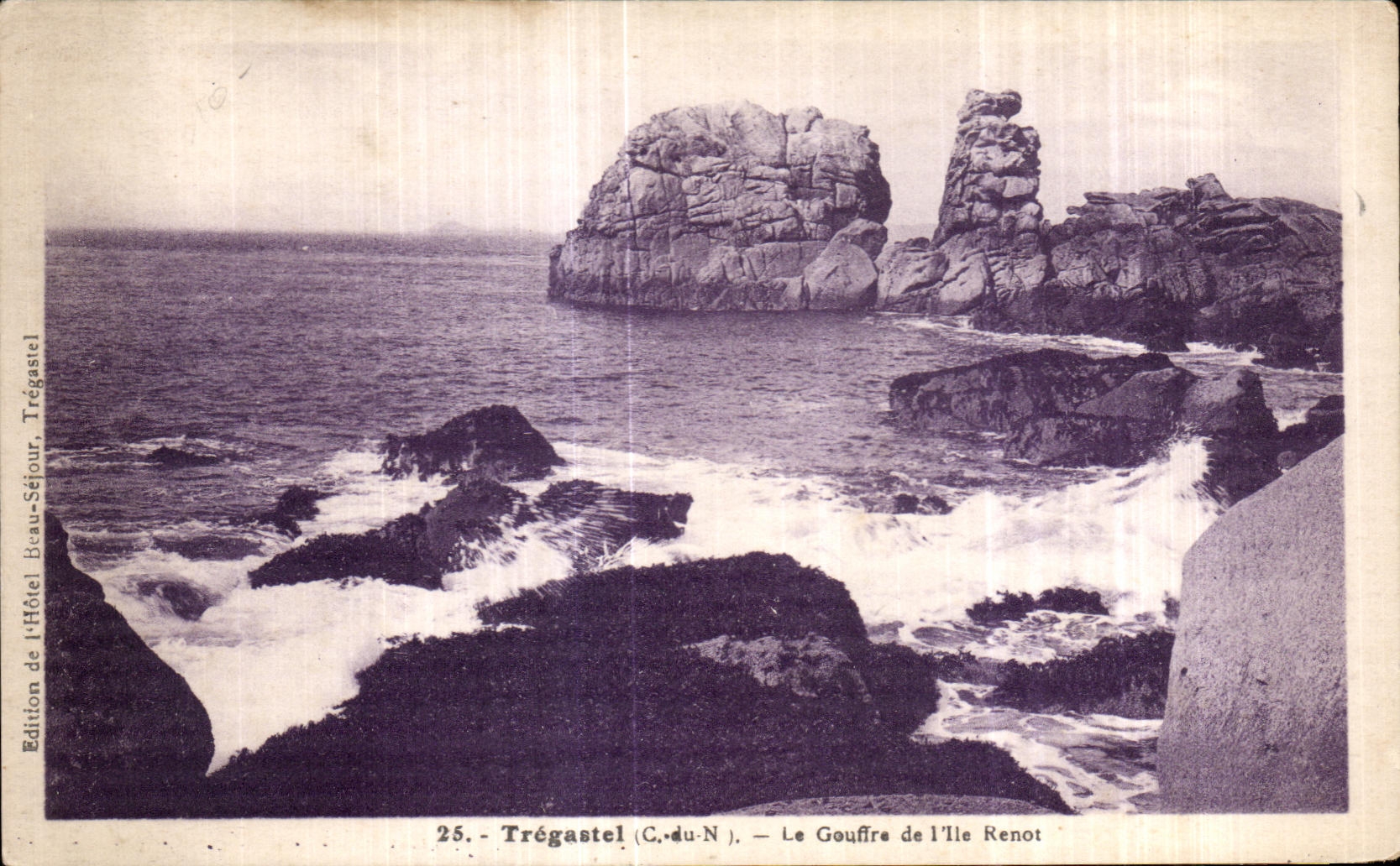 Trégastel (Côte-du-Nord) — Le Gouffre de l'Île Renot — Édition de l'Hôtel Beau-Séjour, Trégastel