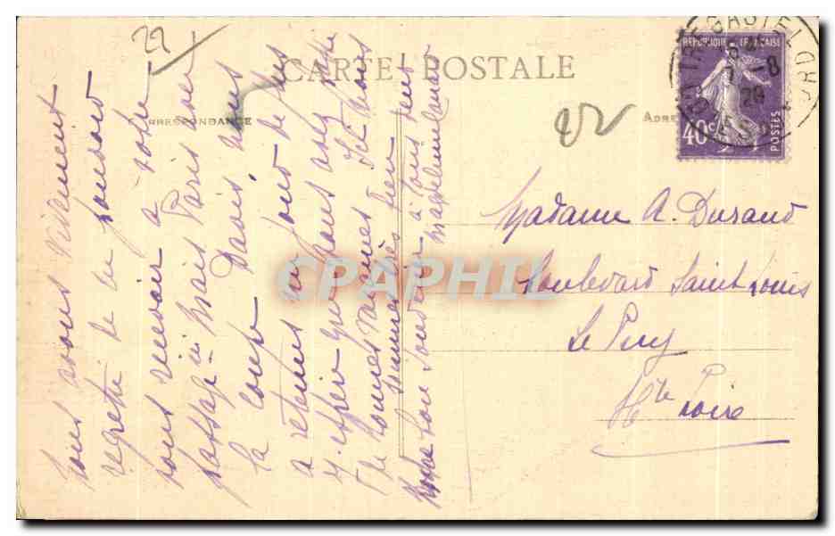 Trégastel (C.-du-N.) — Le Dé et les Sept Îles du Bois — Éditeur : Impr. G. Delaporte, Trégastel — Reverso
