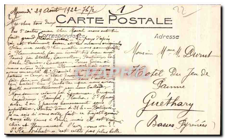 CPA Tregastel Le Sauveur du Monde — Rückseite