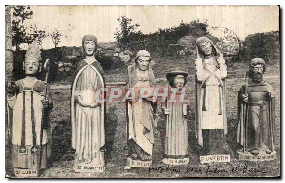 Six statues de saints — Notre-Dame-du-Haut, près Morcorchour — éditeur non identifié
