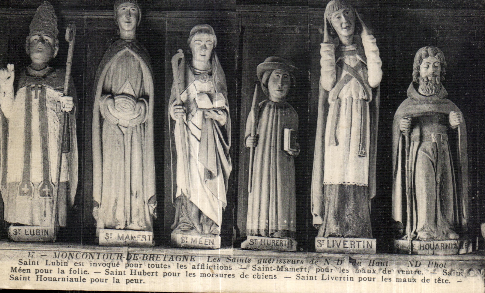 Moncontour-de-Bretagne — Les Saints guérisseurs de N-D du Haut — éditeur non visible, n° de série 17