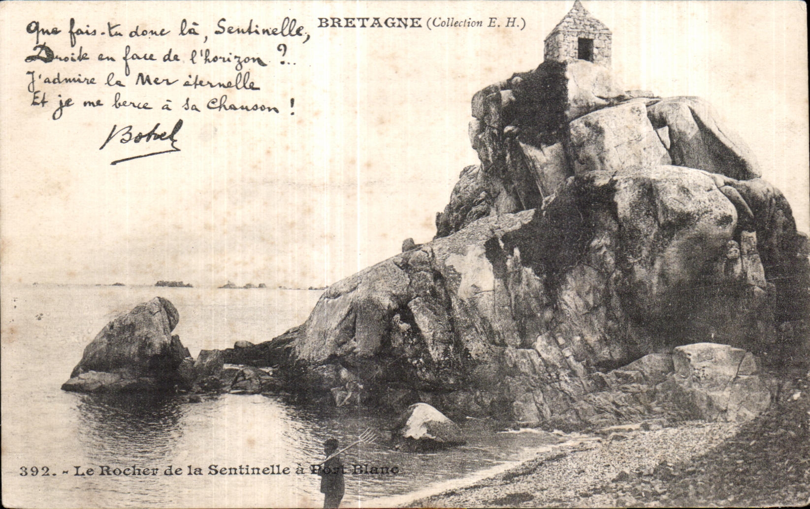 Le Rocher de la Sentinelle à Port Blanc — Bretagne (Collection E.H.)