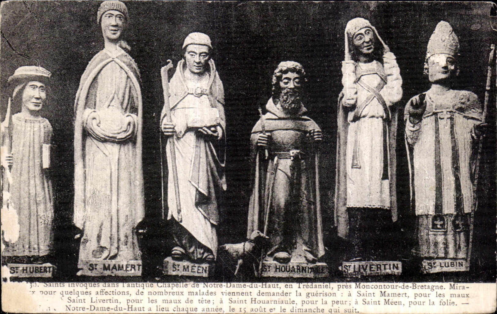 Statues de saints — Chapelle de Notre-Dame-du-Haut, Trédaniel — Éditeur : CPAPHIL, n°33