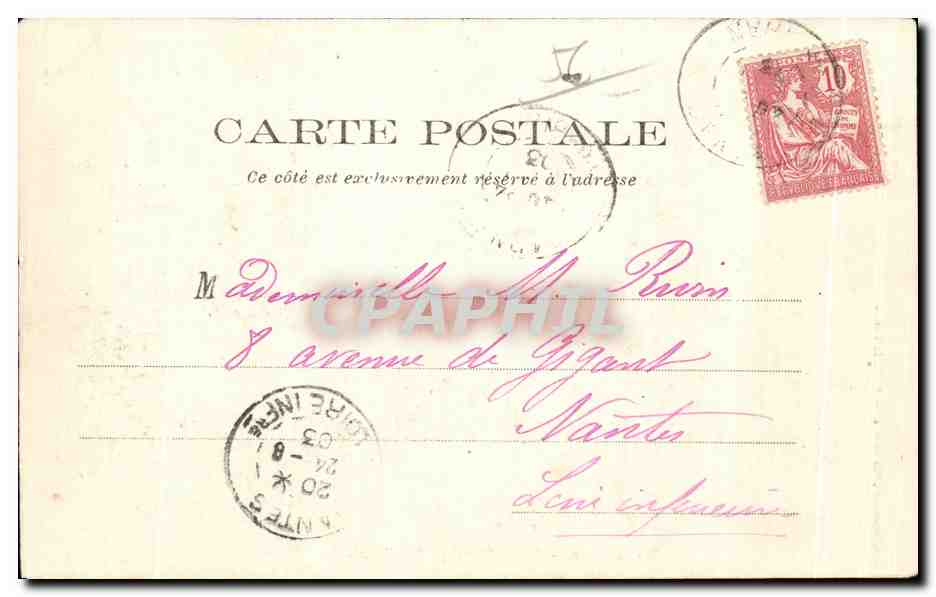 CPA Carnac Saint Cornely et ses Boeufs — Rückseite