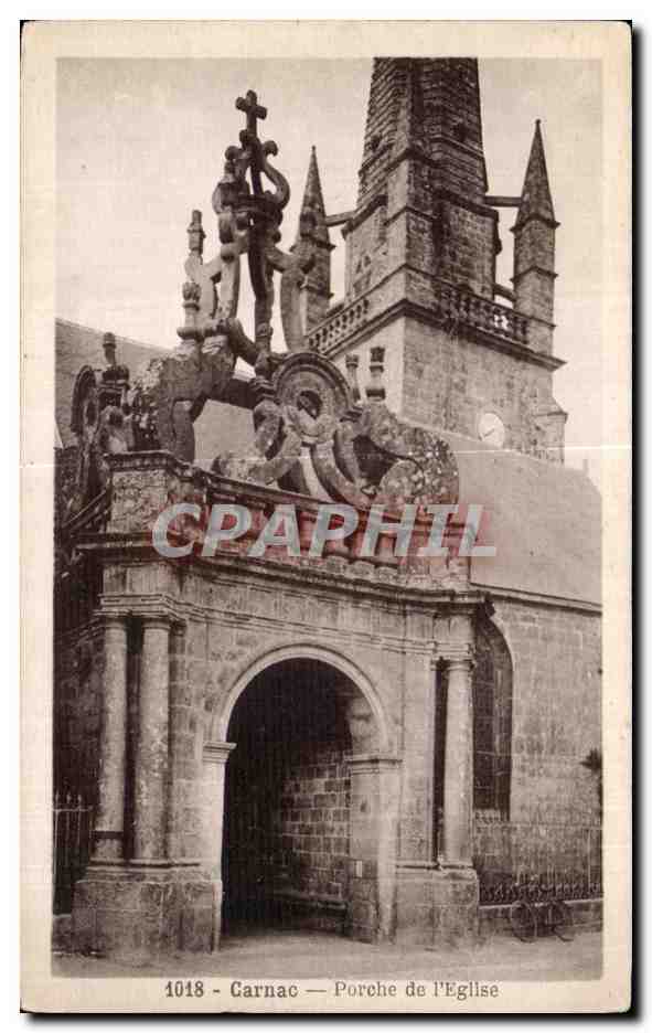 CPA Carnac Porche de I Eglise