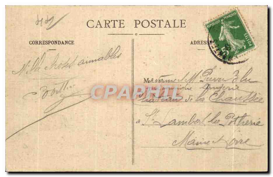CPA Le Pouliguen Pierre Percee vue de la Cote Rocher passant d apres une opinion assez repandue — Rückseite
