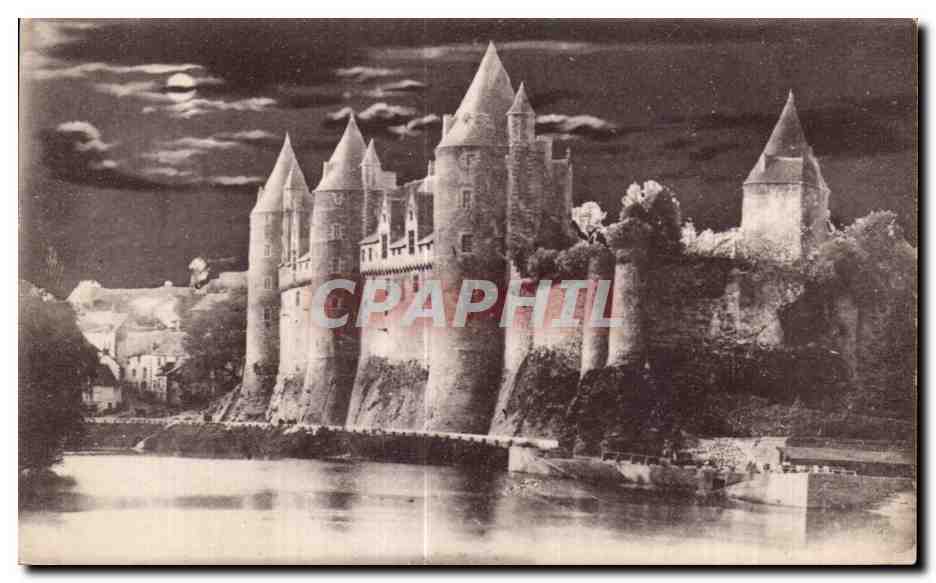 CPA Le Chateau de Josselin au Clair de Lune
