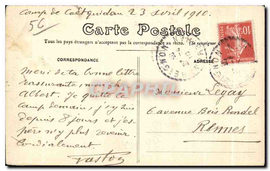 Josselin — Le Château (Façade intérieure) — Ch. Bailly, phot. — Vve Chamarre, édit., Ploërmel (Morbihan) — Rückseite