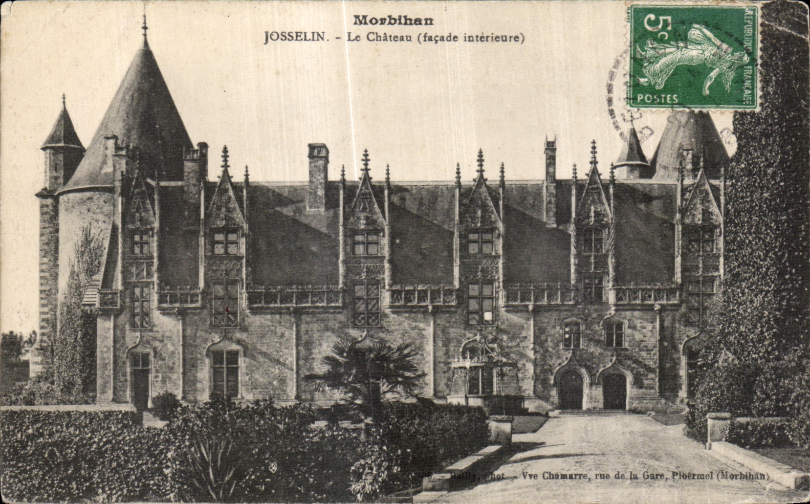 Josselin - Le Château (façade intérieure) — Morbihan — éditeur : Baillie, Josselin