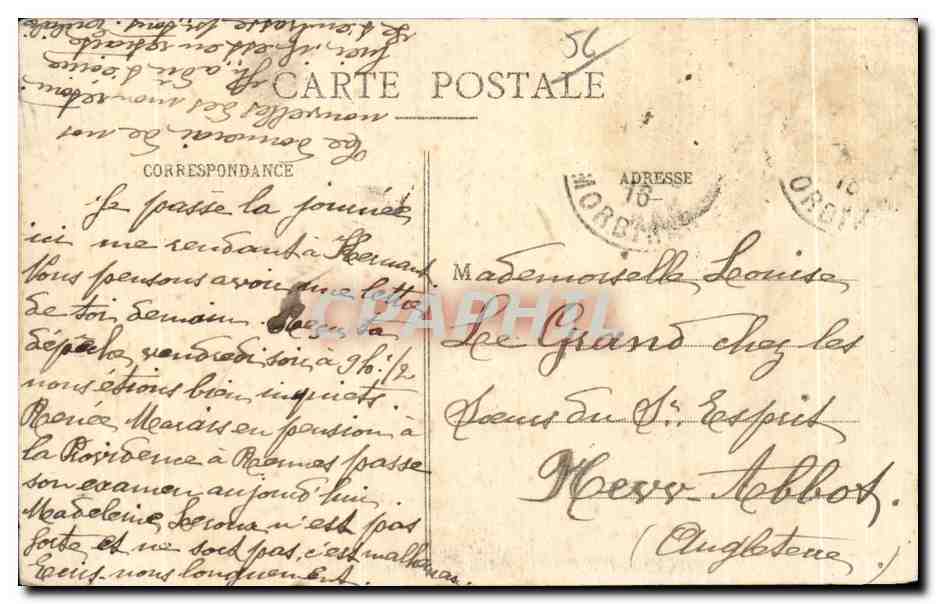 CPA Morbihan Josselin Le Chateau (Facade interieure) — Verso