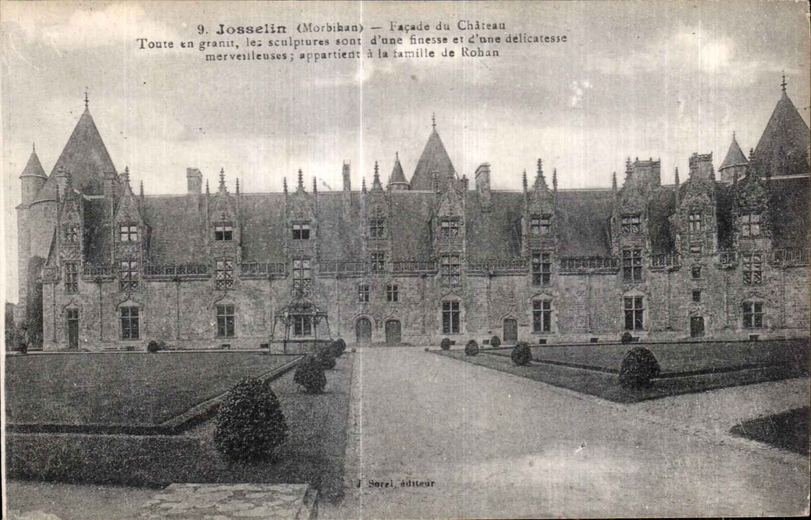 Josselin (Morbihan) — Façade du Château — J. Sorel, éditeur