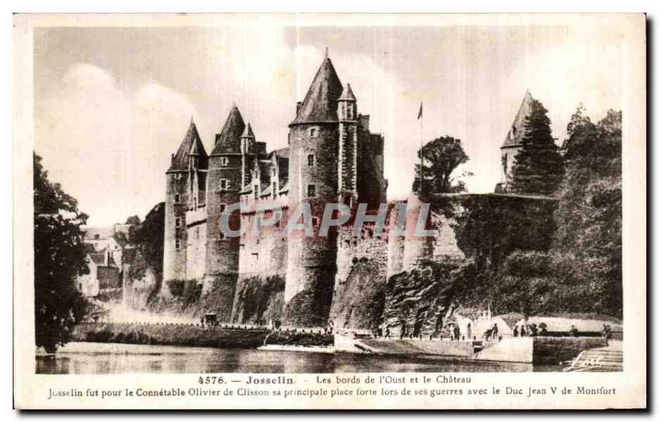 Josselin — Les bords de l'Oust et le Château — Laurent-Nel, Rennes, n°4576