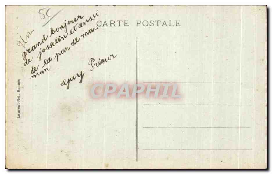 Notre-Dame du Roncier à Josselin — Grand Pèlerinage le 8 Septembre — éditeur Laurent-Nel, Rennes — Rückseite