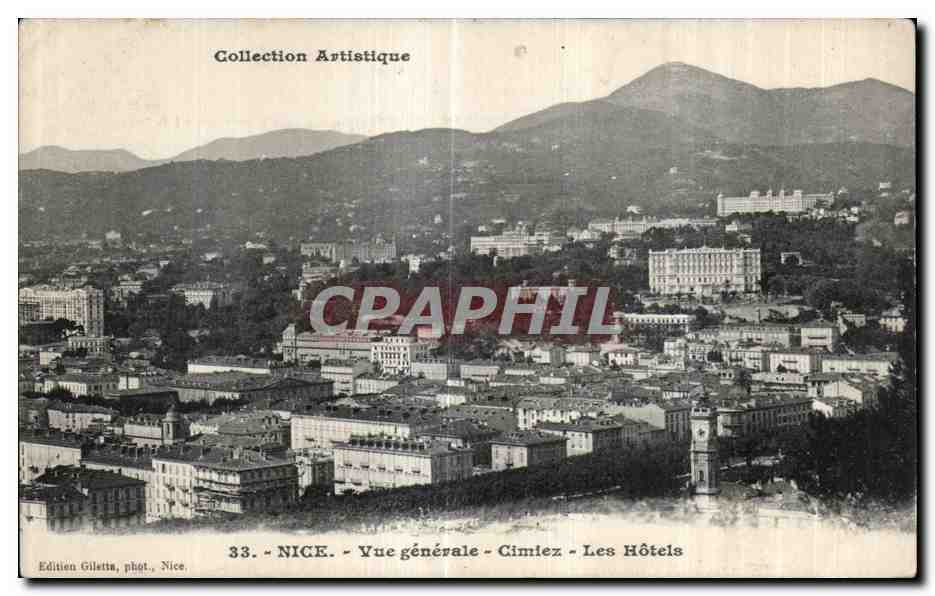 CPA Nice Vue generale Cimiez Les Hotels