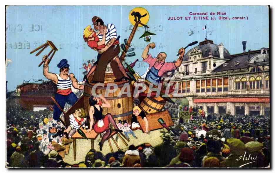 CPA Carnaval de Nice Julot Et Titine (Bizel constr)