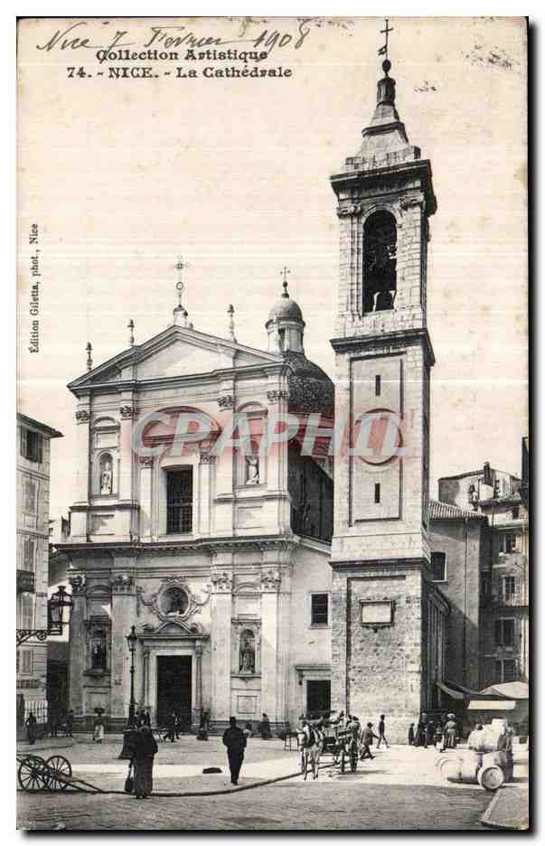 CPA Collection Artistique Nice La Cathedrale