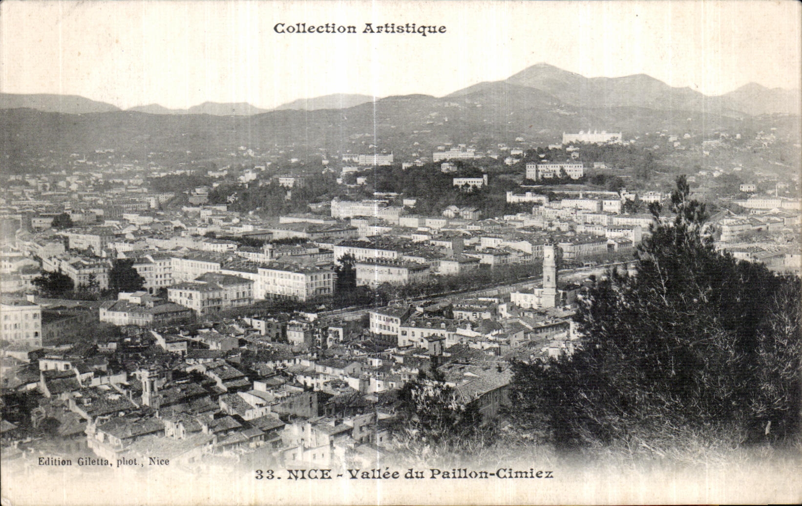 CPA Collection Artistique Nice Vallee du Paillon Cimiez
