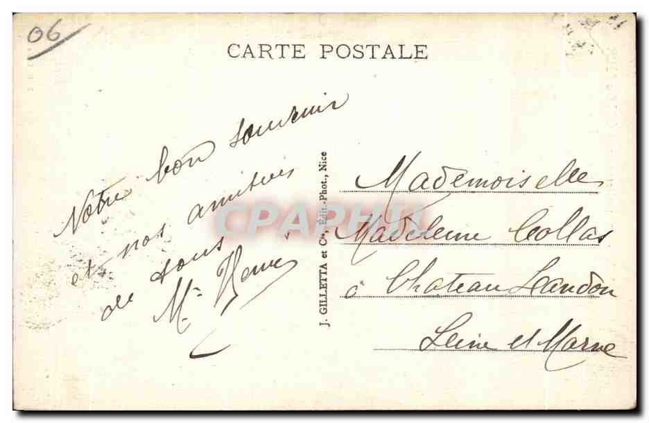 CPA Bouquelieres de la Cote d Azur Folklore Costume Coiffes — Verso