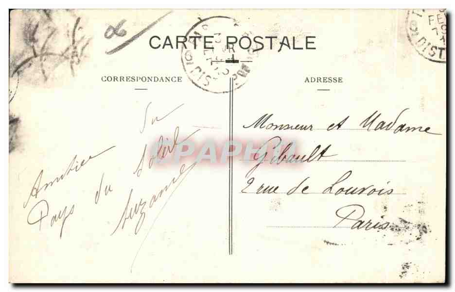 CPA Nice Plateforme aux Nouveaux Jardins — Rückseite