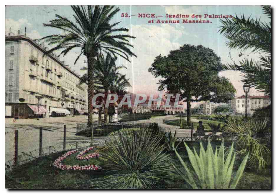 Nice — Jardins des Palmiers et Avenue Masséna — Giletta frères