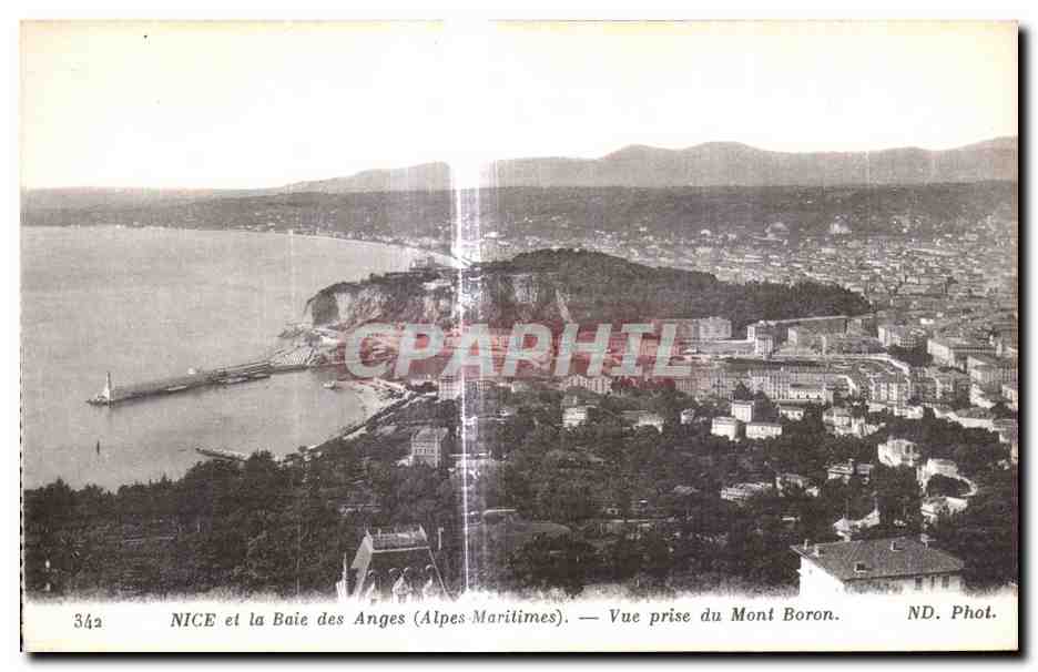 CPA Nice et la Baie des Anges Vue Prise du Mont Boron