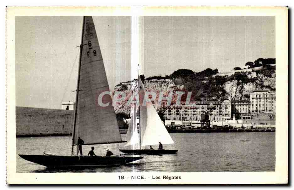 CPA Nice Les Regates Bateaux