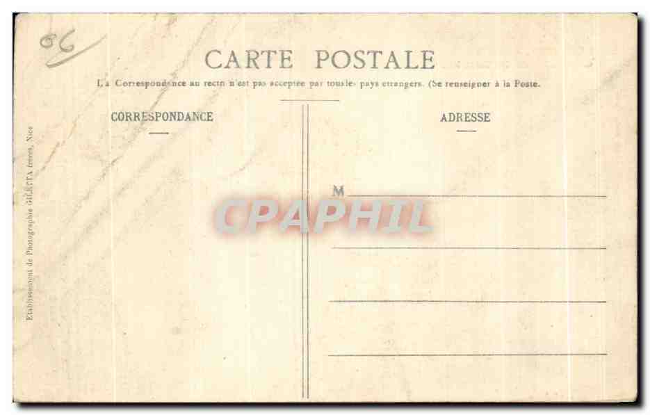 CPA Nice Collection Artistique Cascades de la Vesuble — Rückseite