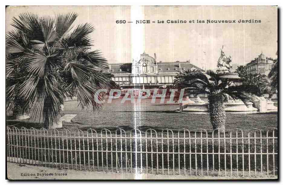 CPA Nice Le Casino et les Nouveaux Jardins