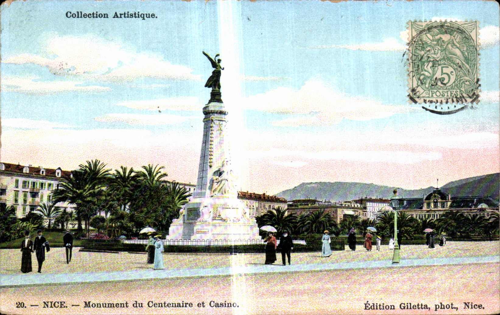 CPA Nice Monument du Centenaire et Casino
