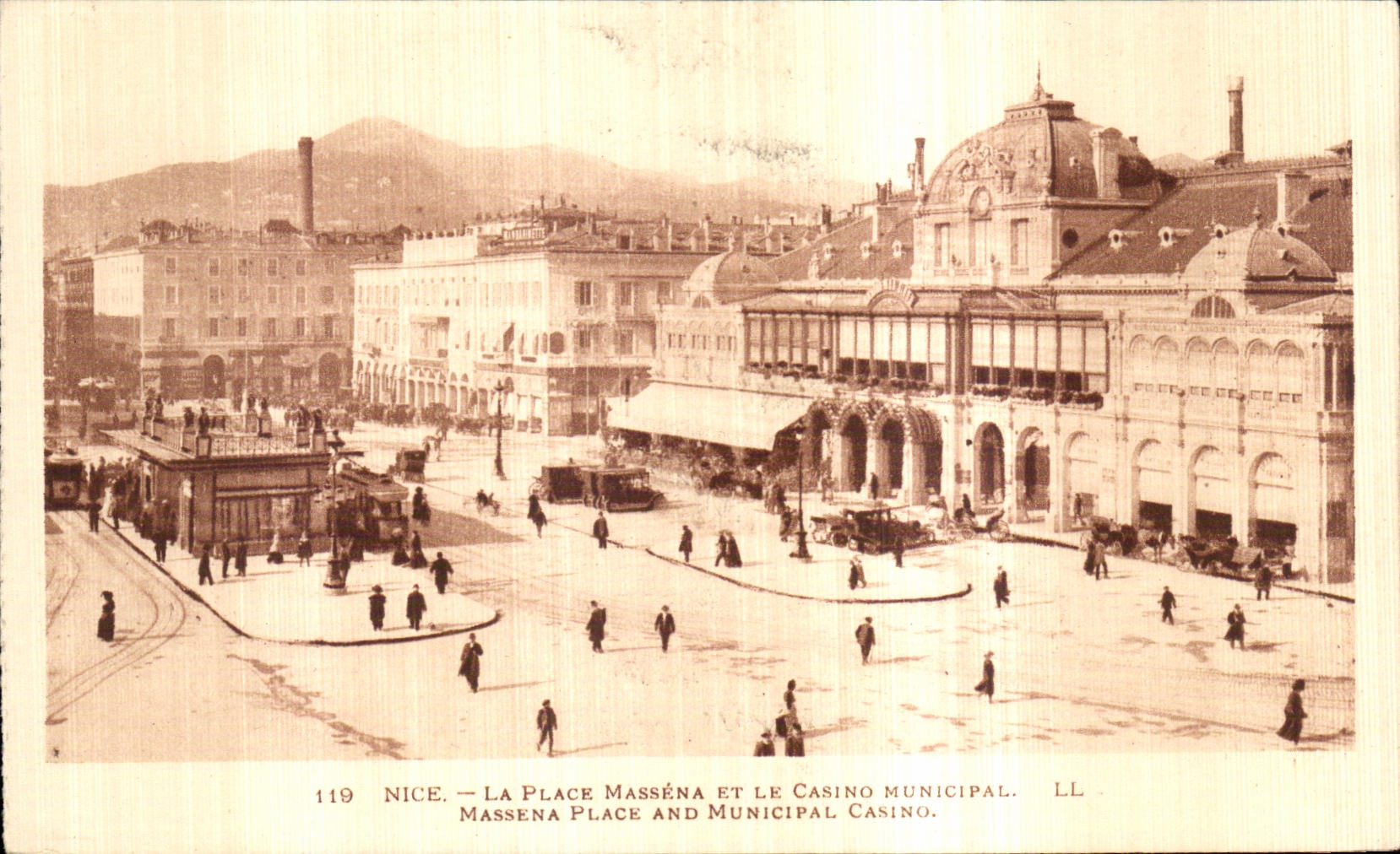 CPA La Place Massena Et Le Casino Municipal Massena Place and Municipal Casino Nice