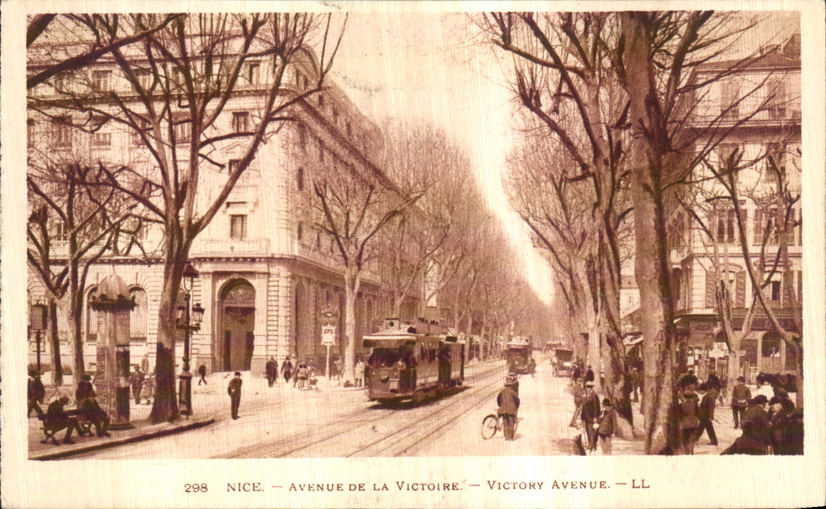 CPA Nice Avenue De La Victoire Victory Avenue Tramway
