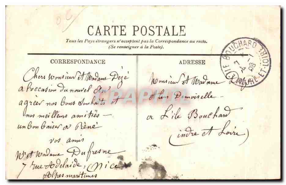 CPA Nice Le Promenade des anglais Fleurs  — Verso