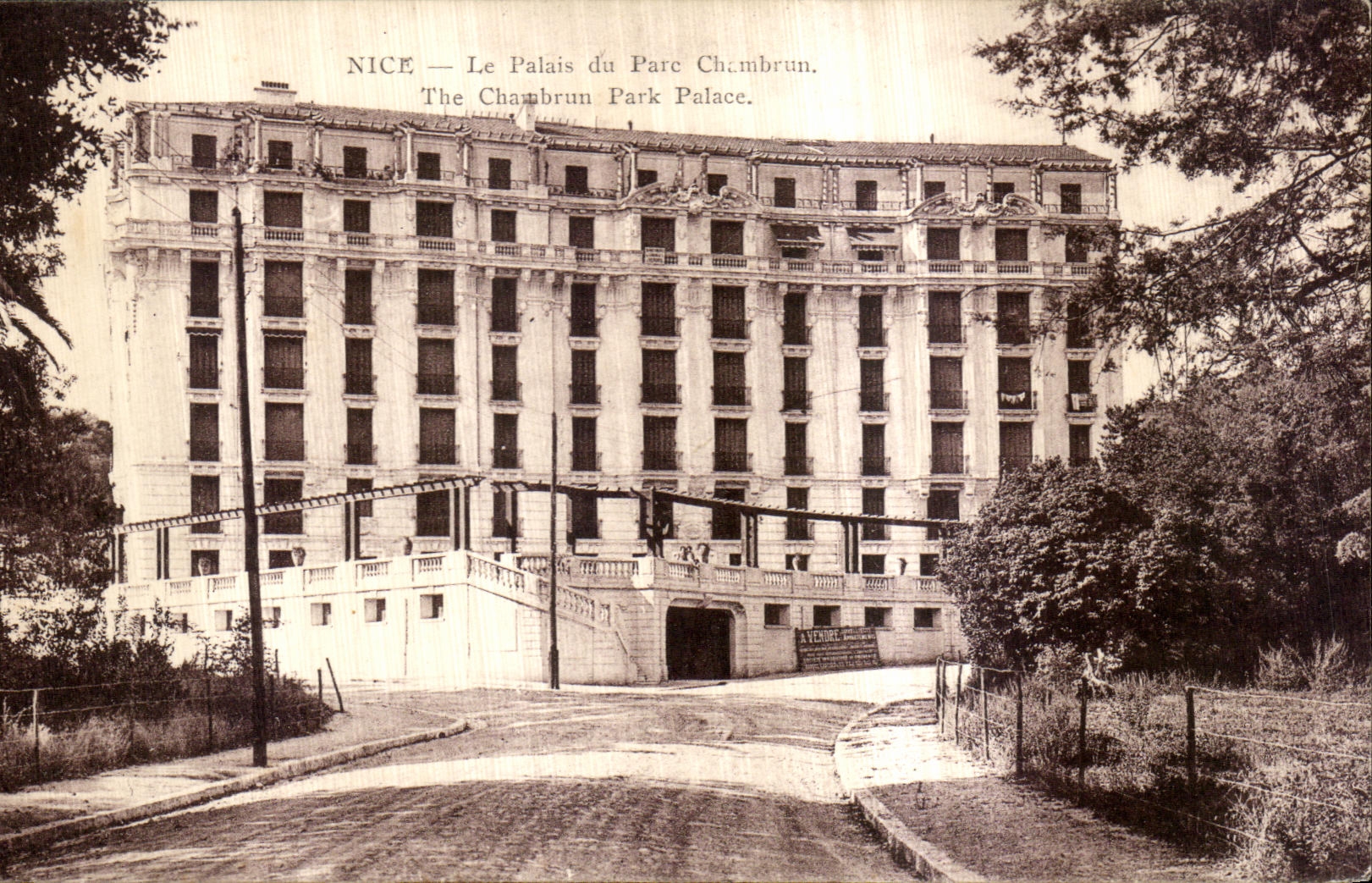 CPA Nice Le Palais du Parc Chambrun The Chambrun Park Palace