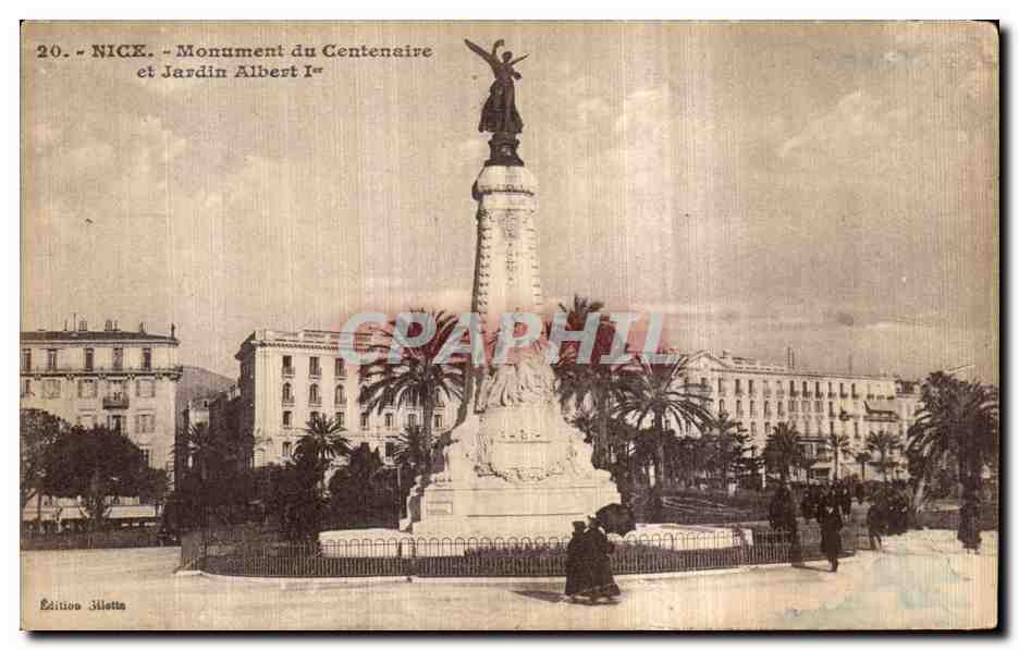 CPA Nice Monument du Centenaire et Jardin Albert