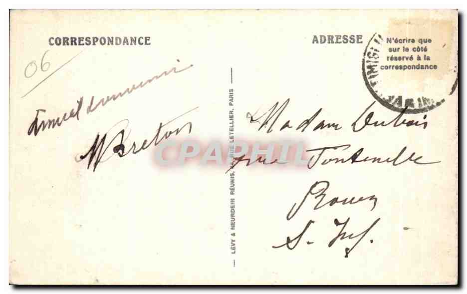 Pont Saint-Louis — Frontière Franco-Italienne — Menton, LL — Verso