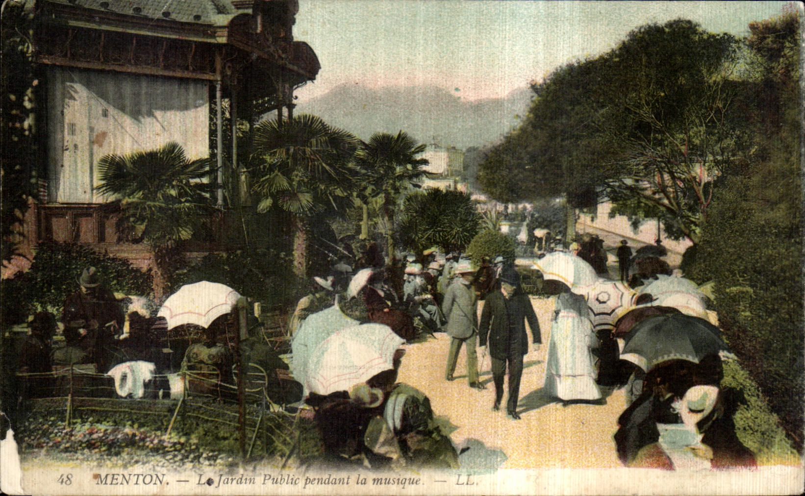 Menton — Le Jardin Public pendant la musique — LL. n°48