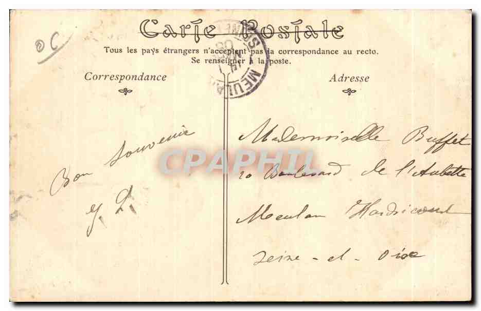 Menton — Un Coin de la vieille Ville — éditeur L. Menta, n° 762 — Achterkant