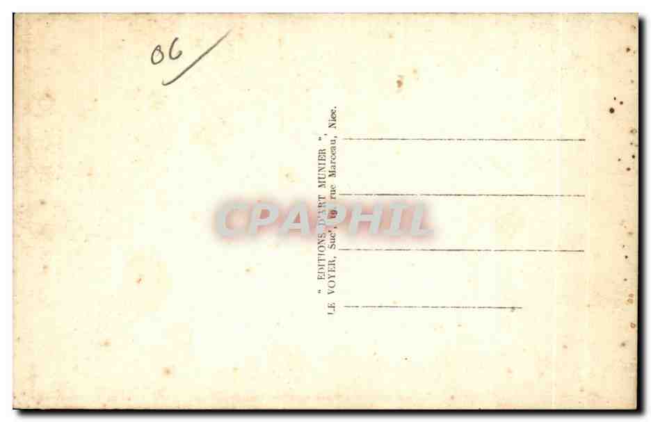 CPA Menton la Vieille Ville Bateau — Rückseite