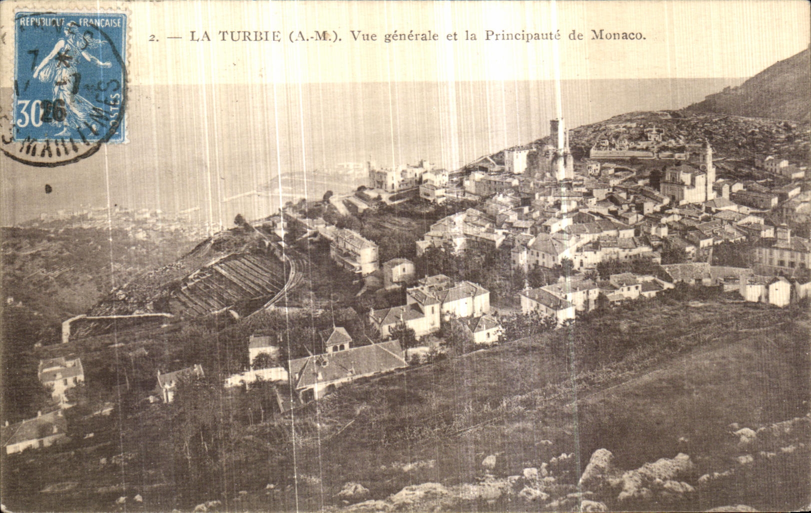CPA La Turbie Vue generale et la Principaute de Monaco