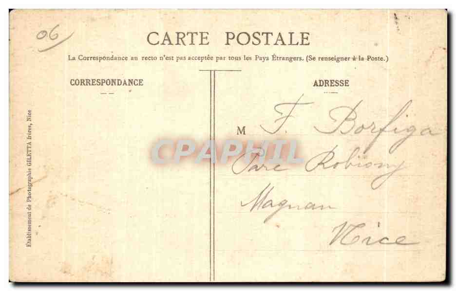 CPA La Turbie La Tour d Auguste et l eglise Ruines romaines  — Rückseite