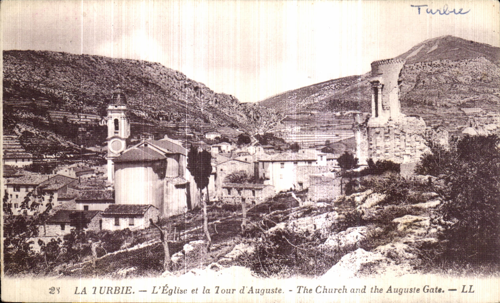 La Turbie — L'Église et la Tour d'Auguste — LL