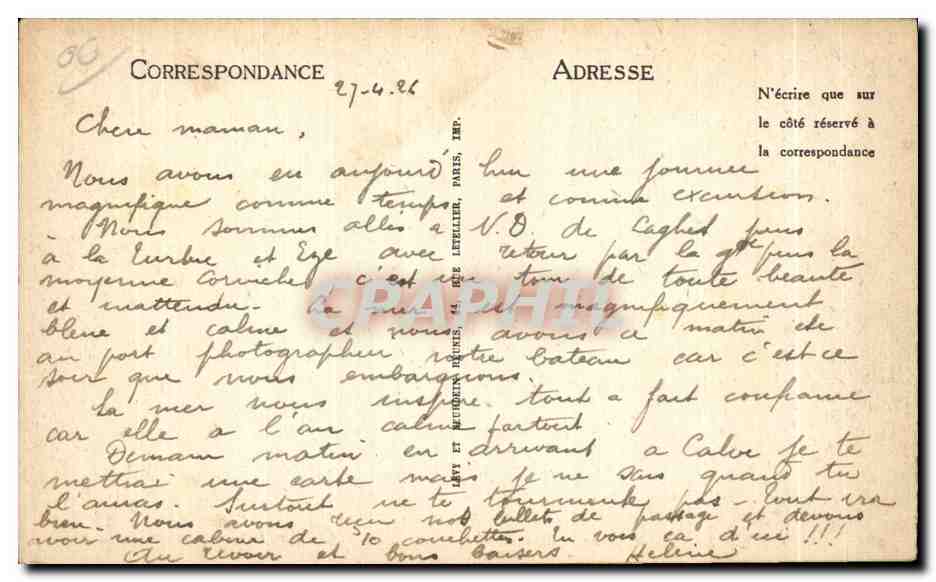 La Turbie — L'Église et la Tour d'Auguste — LL — Rückseite