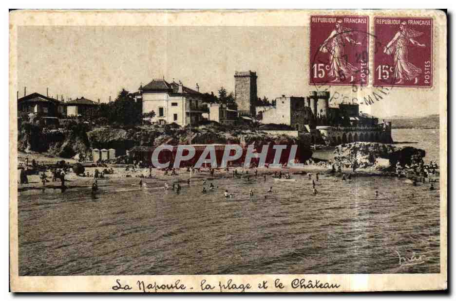 CPA La Napoule La plage et le chateau 