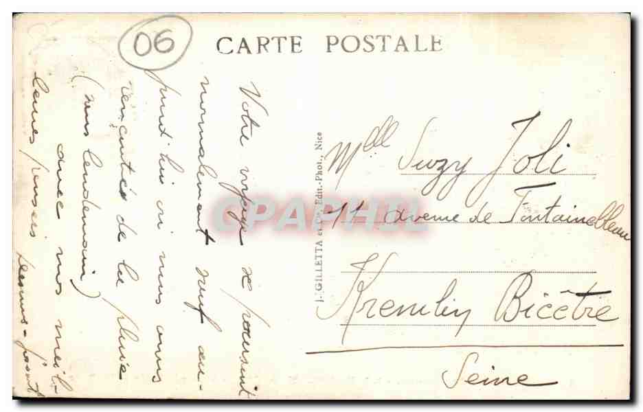 CPA Environs de Cannes La Napoule Vue generale et la Baie — Rückseite