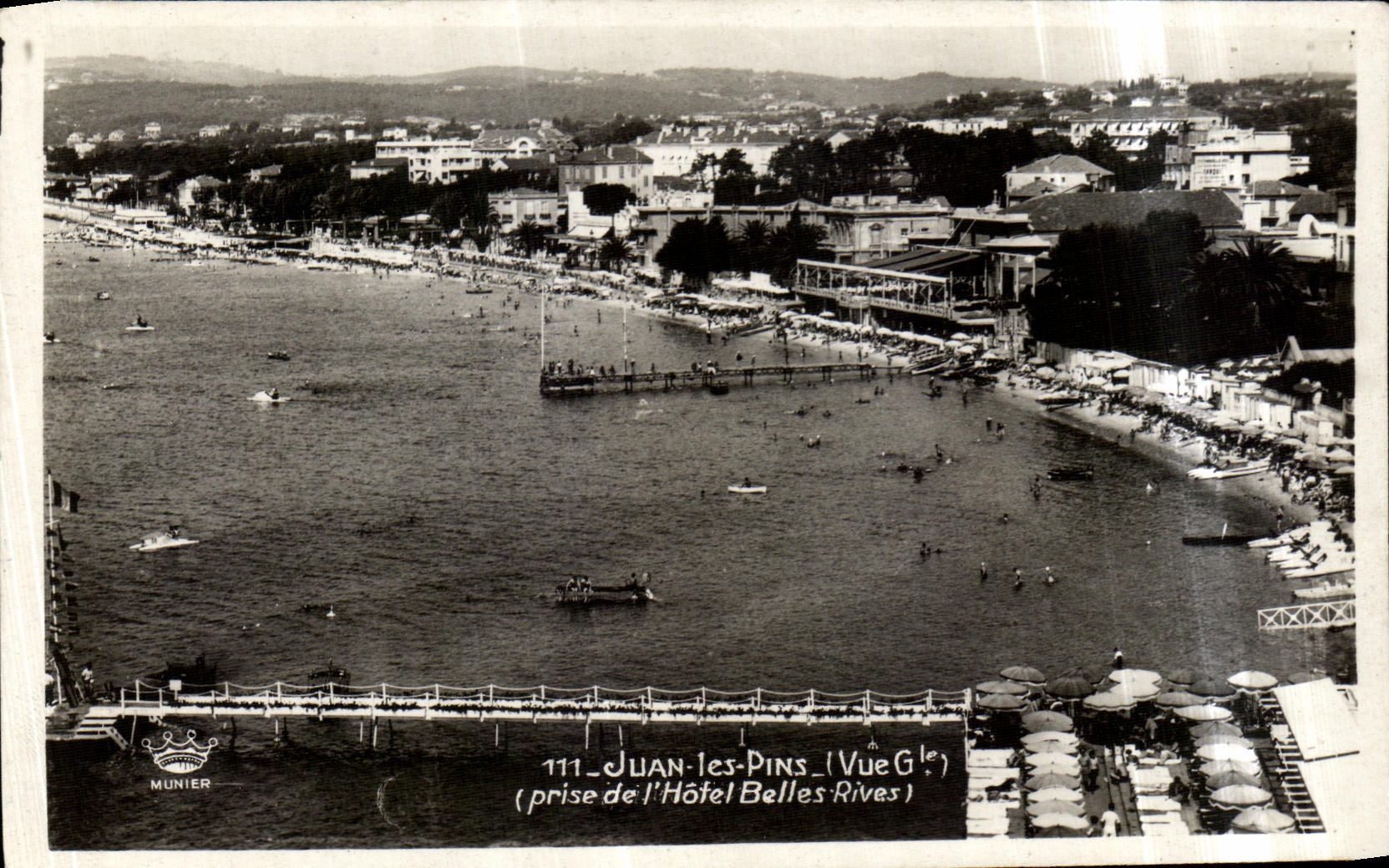 CPA Juan les Pins prise de I Hotel Belles Rives