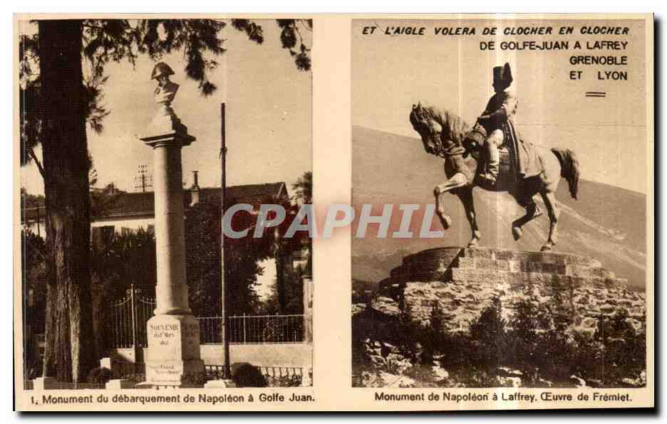 CPA Pensee de Napoleon a Laffrey Oeuvre de Fremiet Golfe Juan