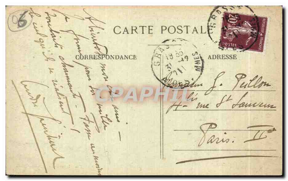CPA Grasse Le Casino Municipal — Rückseite