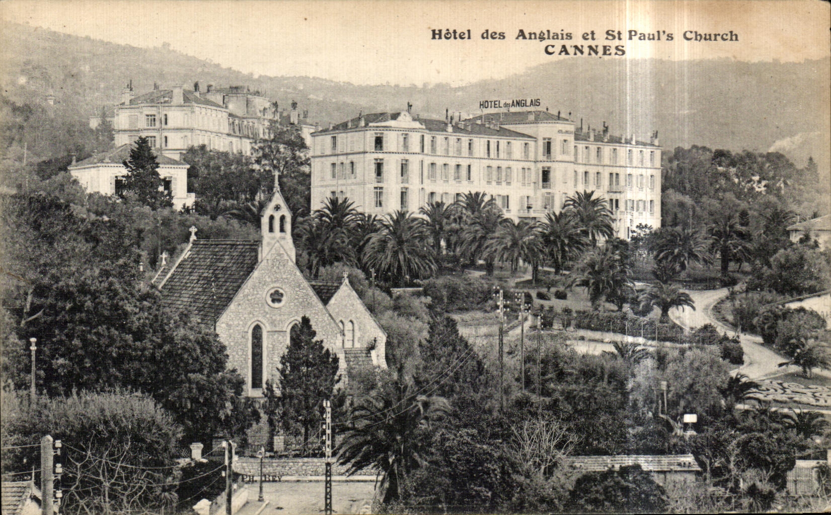 CPA Hotel des Anglais et St Paul s Church Cannes