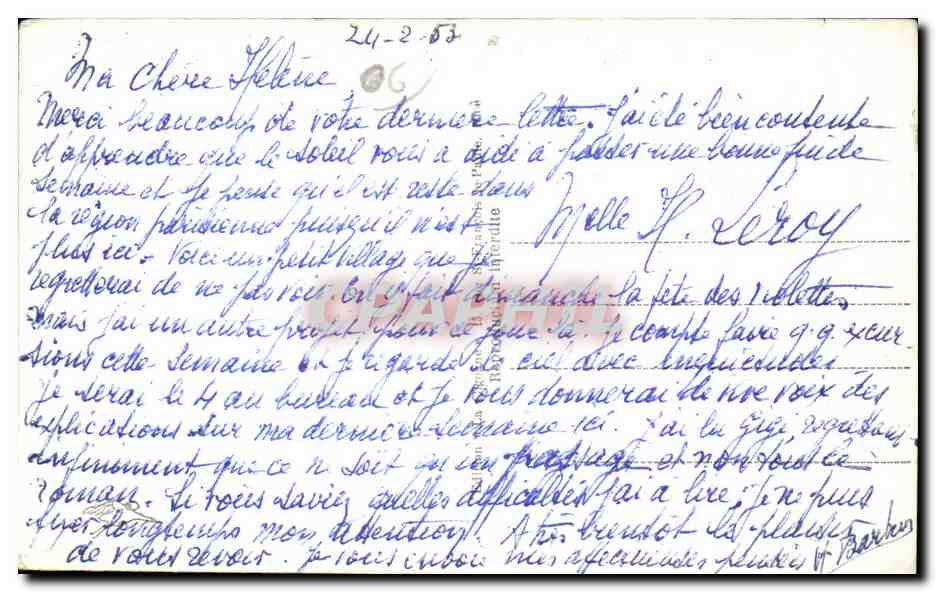 Tourettes-sur-Loup — Baou des Blancs — Alt. 678 m — Éditeur : Éditions de la Poste, n° 2135 — Verso